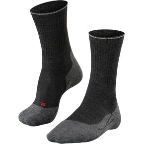 FALKE Men's TK2 Explore Wool Silk Hiking Socks, Mid Calf, Medium Padding, Athletic, Breathable Quick Dry, Wool Silk, 1 Pair