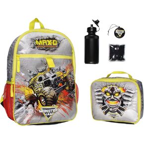 Monster Jam MAX-D Monster Truck 5 PC Backpack Lunch Box Water Bottle Icepack Charm