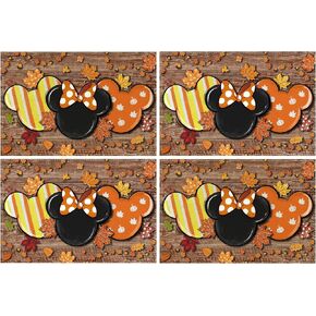 Fall Table Runner Cartoon Mouse Tablecover Autumn Mouse Table Runner Fall Autumn Harvest Thanksgiving Decor Fall Decoration for Home Party