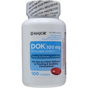 MAJOR DOCUSATE SODIUM 100MG SOFTGEL - M