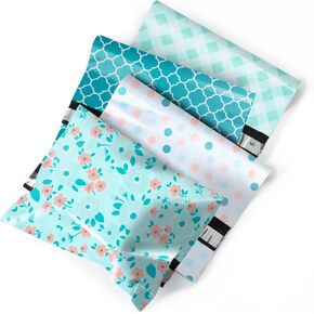 RUSPEPA Poly Mailers Shipping Bags Pretty Thick Self Adhesive Mailing Envelopes for Spring and Summer, 10x13 inches, 40 Pack