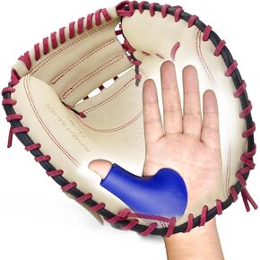 Catcher's Thumb Shield Baseball Thumb Guard for Baseball & Softball Catchers Thumb Protector for Baseball Catcher Gear Training Aid Catcher Accessories Reduce Sting-Blue