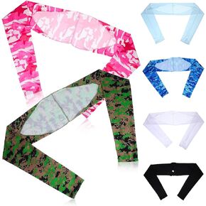 SOIMISS Cool Shawl Arm Covers 6Pcs Women Cooling Shawl Arm Sleeves with Finger Holes Cooler Shrugs for Summer