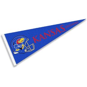 College Flags & Banners Co. Kansas Jayhawks Football Helmet 12 in X 30 in Pennant