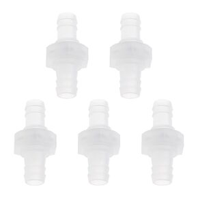 SING F LTD 5Pcs 3/8inch Hose Barb Thru Bulk Bulkhead Fitting Plastic Hex Straight Union Adapter Barb Pipe Connectors for Water/Fuel/Air