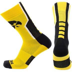 NCAA Iowa Hawkeyes Unisex Iowa Gold Sport Sockiowa Gold Sport Sock, Black, One Size