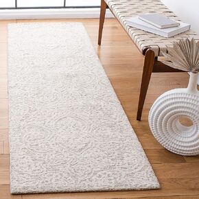 SAFAVIEH Metro Collection Area Rug - 9' x 12', Natural & Ivory, Handmade Wool, Ideal for High Traffic Areas in Living Room, Bedroom (MET998A)