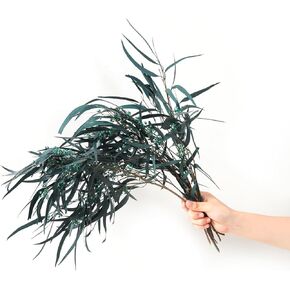 10 Pcs Dried Eucalyptus Stems for Shower, 18 Inch 100% Natural Fresh Eucalyptus Dried Bundle Real Plant Leaves Branches for Wedding Home Decor
