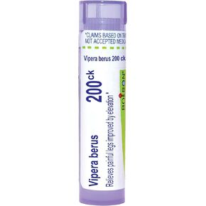 Boiron Vipera Berus 200CK Homeopathic Medicine for Painful Legs Improved by Elevation - 80 Pellets