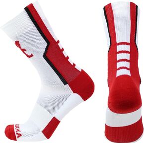 NCAA Alabama Crimson Tide Unisex Alabama White Sport Sockalabama White Sport Sock, Black, One Size