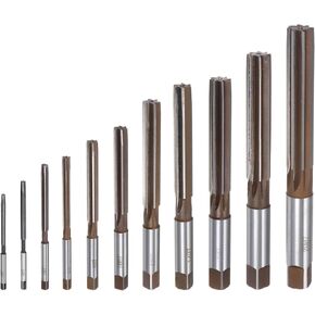 uxcell 11pcs Hand Reamers Set 3mm 4mm 5mm 6mm 8mm 10mm 12mm 14mm 16mm 18mm 20mm H7 Metric Alloy Steel Reamer Bit Straight Flutes Steel Cutting Tool for Metal Wood Hole Reaming