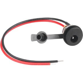 Electric Scooter Charging Port for Razor MX125 Dirt Rocket, Jetson Dynacraft Hover-1, Swagtron, 6 and 12 Volt Power Electric Scooter/Hoverboard, E-Bike Coaxial 2-Wire Charging Port with Dust Cap