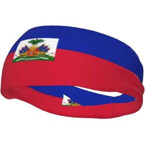 لطيف هايتي العلم Headbands النساء الرجال هايتي العلم العصابة الرياضة Headbands لتشغيل اللياقة البدنية اليوغا الدراجات in Kuwait