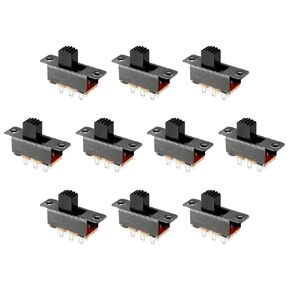 Toggle Switch Latching Slide Control 6 Pin 2P2T, [for Electronic Projects] - 5mm/20 Pcs