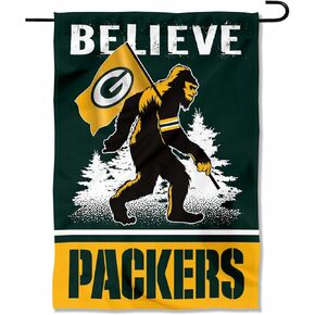 WinCraft Green Bay Packers Bigfoot Sasquatch Believe Yard Garden Banner Flag