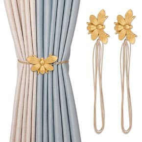 ZORZA 2Pcs Creative Butterfly Flying Bee Curtain Holders Vintage Magnetic Curtain Tiebacks Resin Decorative Curtain Ties for Drapes Home Office Hotel Décor (Bee)