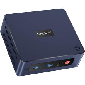 Beelink 4 Cores 11th Gen Intel N5095 Mini-S Mini PC, 8GB RAM 128GB SSD Gigabit Ethernet, 2.4G/ 5.0G WiFi, BT4.0, Dual HDMI Business Mini Desktop Computer, HTPC