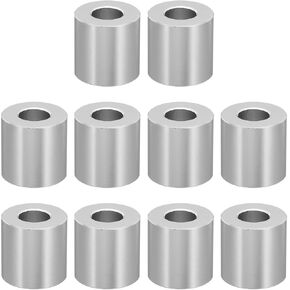 PATIKIL M12 Aluminum Spacers, 10 Pcs Metal Spacer Aluminum M12 X1"OD X1"L Aluminum Spacer Screw Standoff Round for 1/2" or M12 Screw Bolts, Silvery