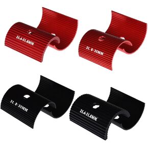 4 Pair Bike Handlebar Stem Shim Adapter Sheet Conversion Spacer Cycling Aluminum Alloy Accessories 25. 4 to 31. 8 + 31.8 to 35mm Black Red