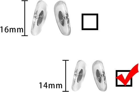 Replacement Nose Pads for Rayban RB3025 RB3447Glasses Repair Kit. (14mm,golden) in Kuwait