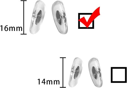Replacement Nose Pads for Rayban RB3025 RB3447Glasses Repair Kit. (14mm,golden) in Kuwait