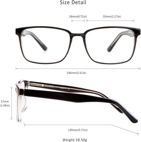 LifeArt Blue Light Blocking Glasses, Anti Eyestrain, Computer Reading Glasses, Gaming Glasses, TV Glasses for Women Men, Anti Glare (Black, 0.25 Magnification) in Saudi Arabia