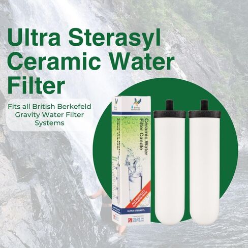 British Berkefeld Doulton ¦ W9121226 ¦ 7" Ultra Sterasyl ¦ Authentic Gravity Drinking Water Ceramic Replacement Candle Element Filter ¦ 8674 ¦ White ¦ Removes Heavy Metals (2 pack) in Saudi Arabia