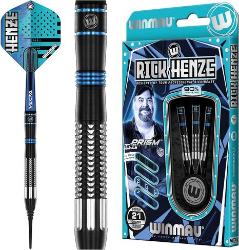 وينماو ريك هينزي | 19 جرام وزن البرميل | 21 جرام الوزن الكامل | مجموعة سهام التنغستن | سوفتيب (نصائح بلاستيكية) | رحلات دارت | مهاوي السهام (السيقان) in Kuwait