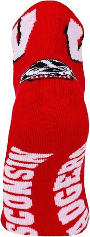 NCAA Wisconsin Badgers Quarter Socks, One Size, Red in Saudi Arabia