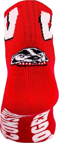 NCAA Wisconsin Badgers Quarter Socks, One Size, Red in Saudi Arabia