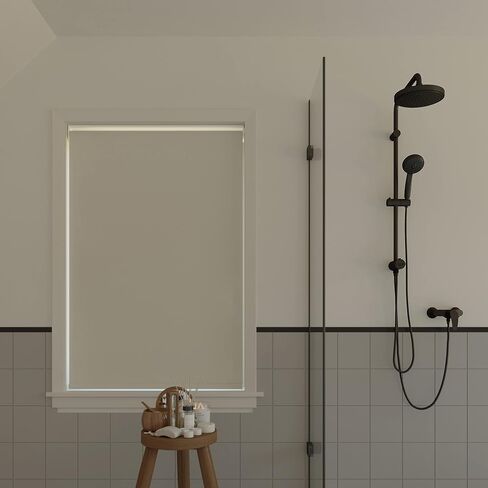 Sun Zero Lodi Textured Total Blackout Cordless Roller Shade, 48" x 72", Cream in Saudi Arabia