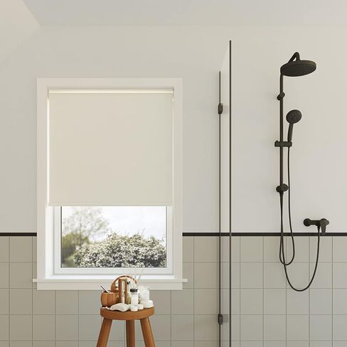 Sun Zero Lodi Textured Total Blackout Cordless Roller Shade, 48" x 72", Cream in Saudi Arabia