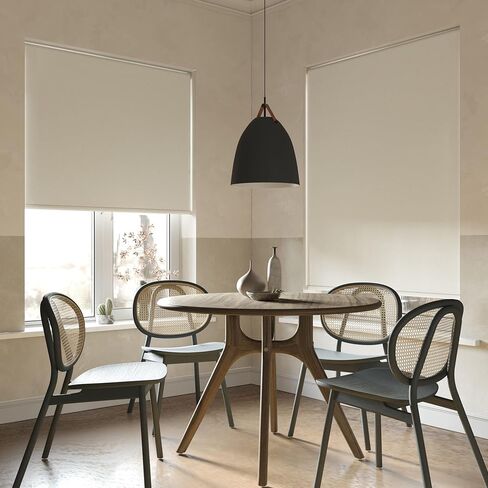 Sun Zero Lodi Textured Total Blackout Cordless Roller Shade, 48" x 72", Cream in Saudi Arabia