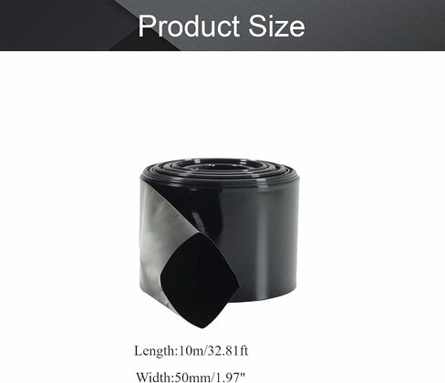 مجموعة أنابيب الانكماش الحراري للبطارية 32.8 قدم من Othmro مقاس 1.97 بوصة، عرض التسطيح العازل PVC، أنابيب الانكماش الحراري، أنابيب التفاف، أنابيب صناعية لإمداد الطاقة بقسم مزدوج 18650 باللون الأسود in Saudi Arabia