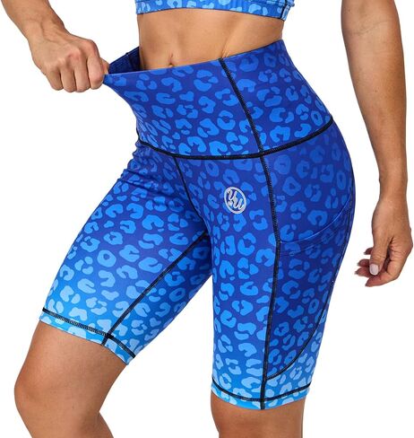 UIUO-UIPEU High Waisted Biker Shorts for Women Workout Shorts Athletic Leggings Tights Running Printed Yoga Shorts in Saudi Arabia