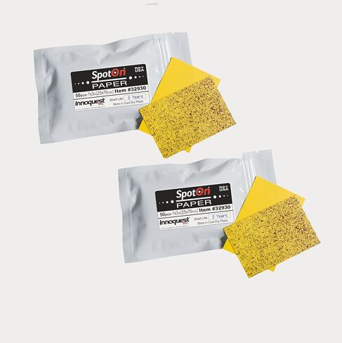FGI SpotOn Water Sensitive Paper (WSP) for Sprayer Calibration - One Pack of 2 x3 Paper - 25 Sheets Per Pack - Reduce Waste and Ensure Consistent Application of Spray Droplets - Assess Spray Coverage in Saudi Arabia
