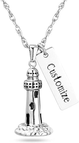 Gredstar Lighthouse Urn Necklace for Ashes Memorial Keepsake Pendant with Starfish Charms Cremation Jewelry in Saudi Arabia