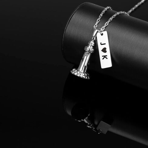 Gredstar Lighthouse Urn Necklace for Ashes Memorial Keepsake Pendant with Starfish Charms Cremation Jewelry in Saudi Arabia