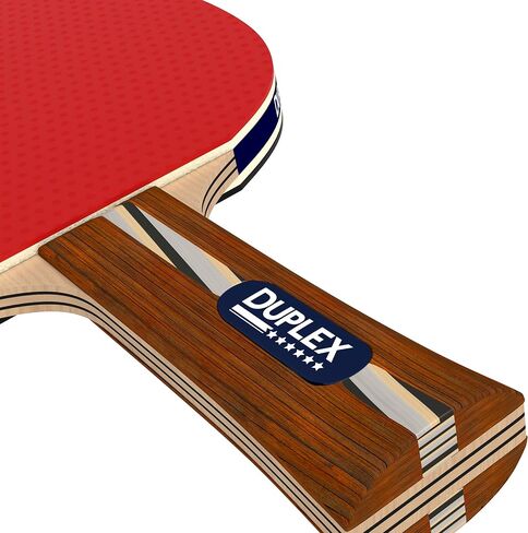 Duplex | 6 Star Ping Pong Paddle Set - Best Professional Table Tennis Racket Kit with High Performance Rubber - Two Blades with Three Ping Pong Balls in Saudi Arabia