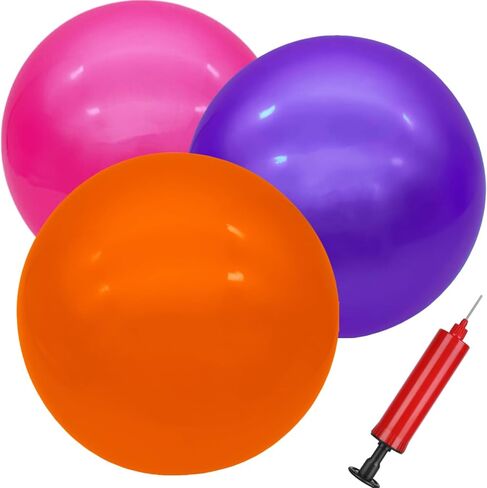 3 Pcs 9 Inch Inflatable Bouncy Balls with Hand Air Pump for Indoor Outdoor Play Balls in Saudi Arabia