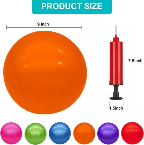 3 Pcs 9 Inch Inflatable Bouncy Balls with Hand Air Pump for Indoor Outdoor Play Balls in Saudi Arabia