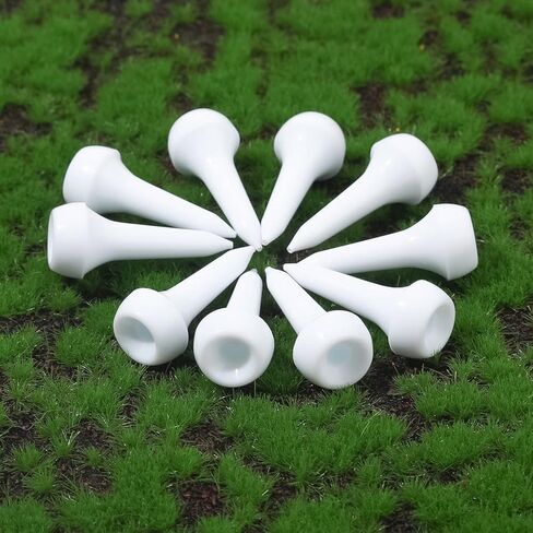 LUTER 50pcs Golf Tees, Short Tees Golf Short Plastic Golf Tees Training Golf Tees Accessories Practice Tool for Irons, Par Threes, Hybrids, Golf Training Clubs Outside Lawn (White) in Kuwait