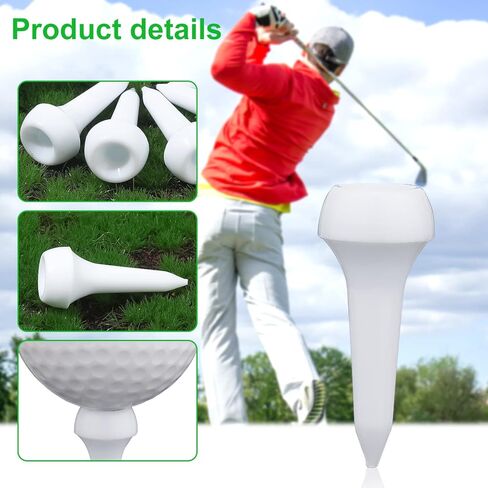 LUTER 50pcs Golf Tees, Short Tees Golf Short Plastic Golf Tees Training Golf Tees Accessories Practice Tool for Irons, Par Threes, Hybrids, Golf Training Clubs Outside Lawn (White) in Kuwait