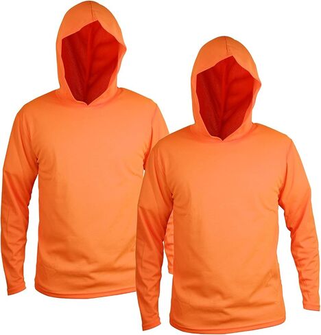 TZ Promise Men Ultra-Lightweight UPF 50+ Sun Protection Breathable T-Shirts Long Sleeve With Hoodie, 2-Pack in Saudi Arabia