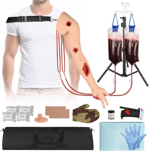 Wound Packing Arm Trainer, Wearable Haemorrhage Control Simulator for Tourniquet Training and Stop The Bleed Training-Dark in Saudi Arabia