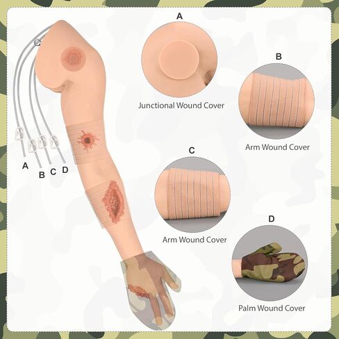 Wound Packing Arm Trainer, Wearable Haemorrhage Control Simulator for Tourniquet Training and Stop The Bleed Training-Dark in Saudi Arabia
