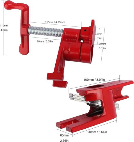 4 عبوات من مشابك الأنابيب 3/4 بوصة مجموعة مشابك أنابيب لصق الخشب، مشابك أنابيب سريعة الفك من الحديد الزهر شديدة التحمل للخزانات والصناديق الخشبية والأعمال الخشبية، من GENHAKON in Kuwait