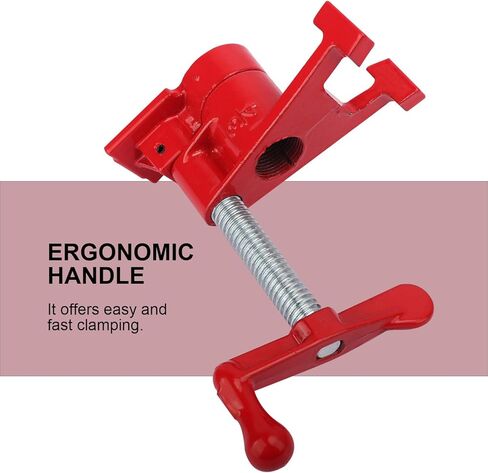 4 عبوات من مشابك الأنابيب 3/4 بوصة مجموعة مشابك أنابيب لصق الخشب، مشابك أنابيب سريعة الفك من الحديد الزهر شديدة التحمل للخزانات والصناديق الخشبية والأعمال الخشبية، من GENHAKON in Kuwait