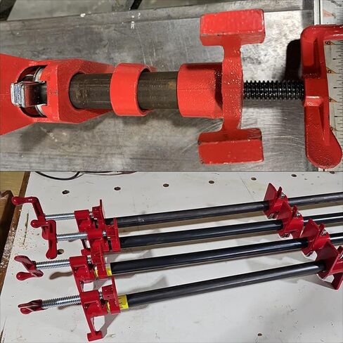 4 عبوات من مشابك الأنابيب 3/4 بوصة مجموعة مشابك أنابيب لصق الخشب، مشابك أنابيب سريعة الفك من الحديد الزهر شديدة التحمل للخزانات والصناديق الخشبية والأعمال الخشبية، من GENHAKON in Kuwait