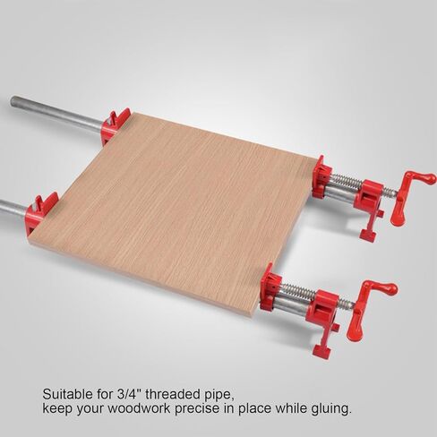 4 عبوات من مشابك الأنابيب 3/4 بوصة مجموعة مشابك أنابيب لصق الخشب، مشابك أنابيب سريعة الفك من الحديد الزهر شديدة التحمل للخزانات والصناديق الخشبية والأعمال الخشبية، من GENHAKON in Kuwait